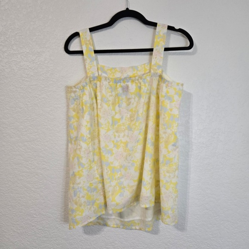 The Nines by Hatch Yellow Floral Tank Top Size M Lightweight Cotton‎ - Picture 3 of 7